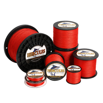 2000M 2187Yds Red 10lb-200lb HERCULES PE Braided Fishing Line 8 Strands HERCULES
